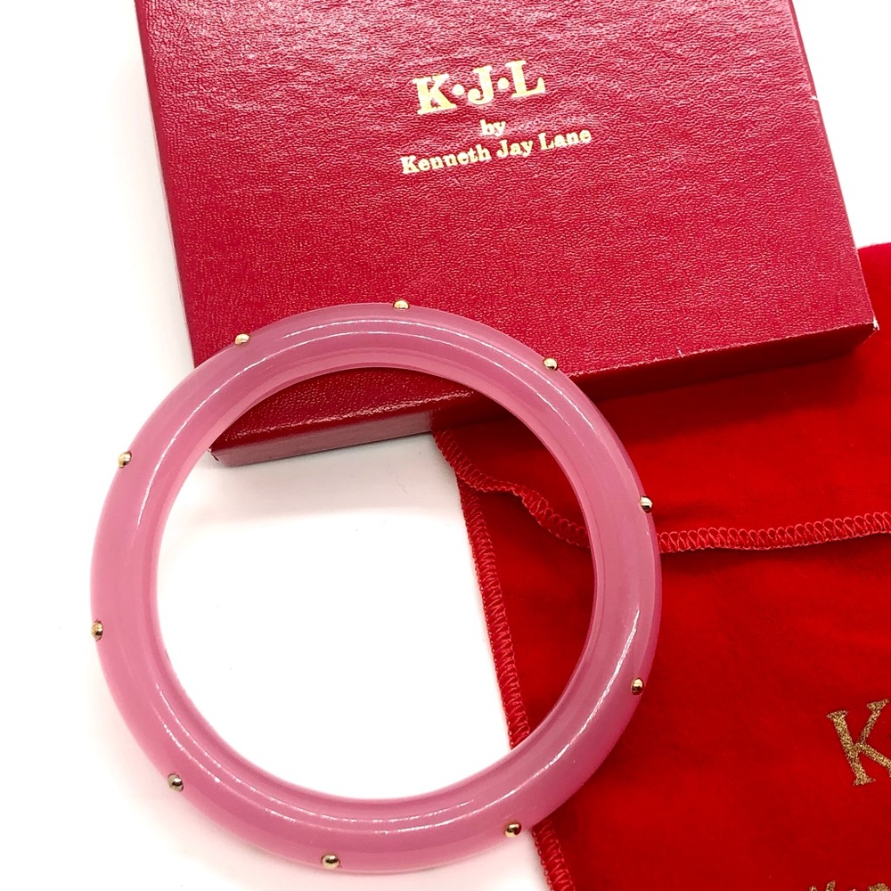 Vintage Pink Lucite KENNETH LANE Bangle Bracelet